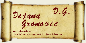 Dejana Gromović vizit kartica